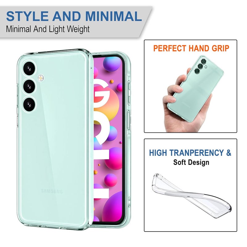 Cedo Clear Case for Samsung Galaxy F15 / M15 (5G) | Soft Flexible Full Protection Shock Proof TPU Back Cover for Samsung Galaxy F15 / M15 (5G) (Transparent) - Image 4