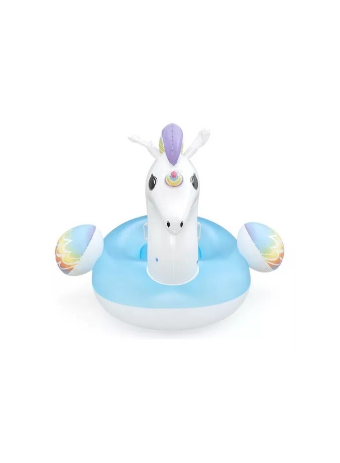 بست واي 🦄 عوامة يونيكورن قابلة للنفخ للأطفال من Bestway – مع مقابض – لعب شاطئية ومائية ممتعة وآمنة - Image 3