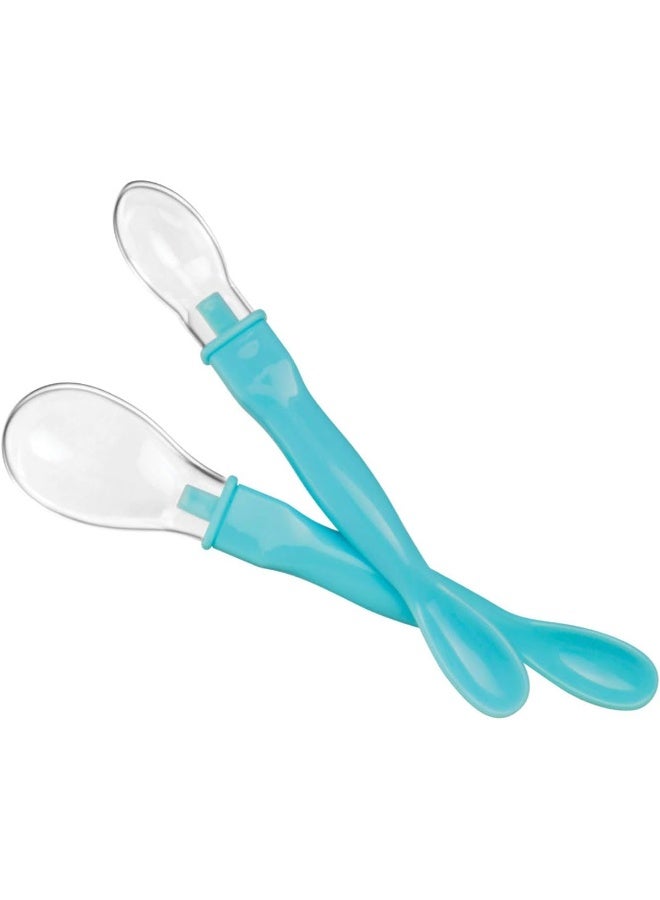 Beebaby 3 in 1 Weaning Silicone Spoon Set with Dual End Spoon for Feeding Newborns/Baby (Blue) - Image 4