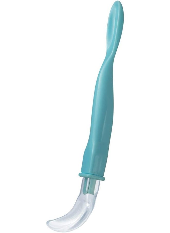 Beebaby 3 in 1 Weaning Silicone Spoon Set with Dual End Spoon for Feeding Newborns/Baby (Blue) - Image 3