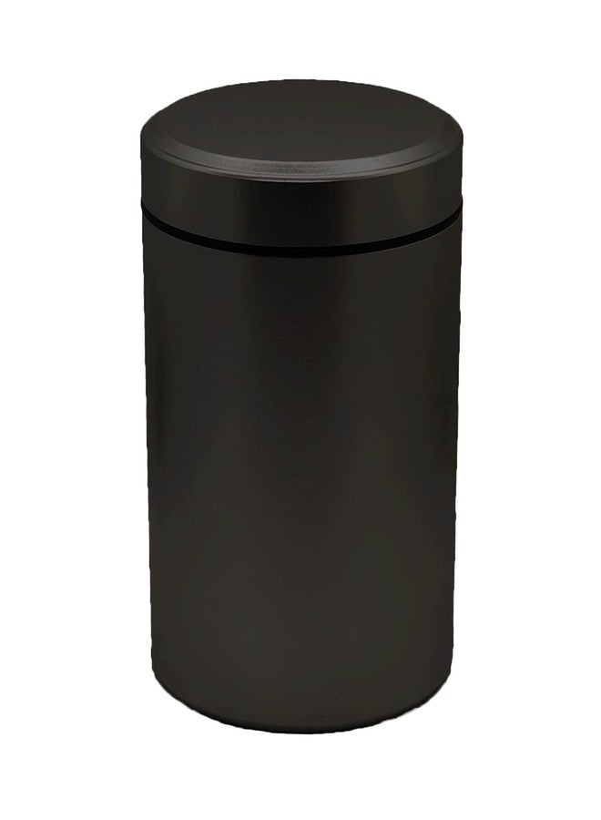 iSnuff Airtight Aluminum Storage Jar Portable Proof Container Bottle Multipurpose Storage Case Screw-top Lid Lock Odor for Spices, Coffee & Teas 140ml (Black) - Image 1