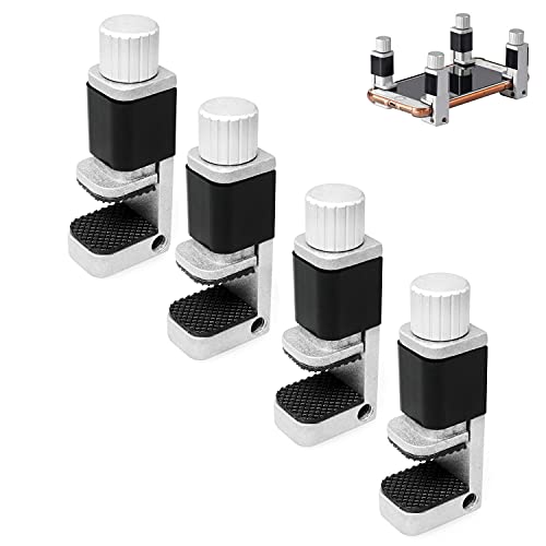 ZZHXSM 4pcs Phone Screen Clamps 15mm Max Width Adjustable Bracket Portable Phone Fastening Clamps Clip for Most Phone and Tablet PC - Image 1