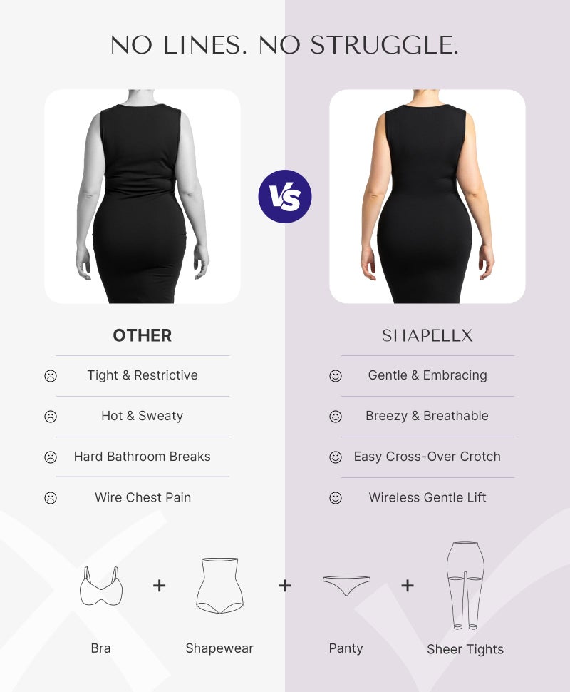 SHAPELLX Full Body Shapewear for Women Footless Pantyhose Fajas Colombianas Body Shaper Tummy Control Brown XX-Large - Image 4