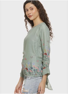 Campus Sutra Floral Print Blouse  - Image 5