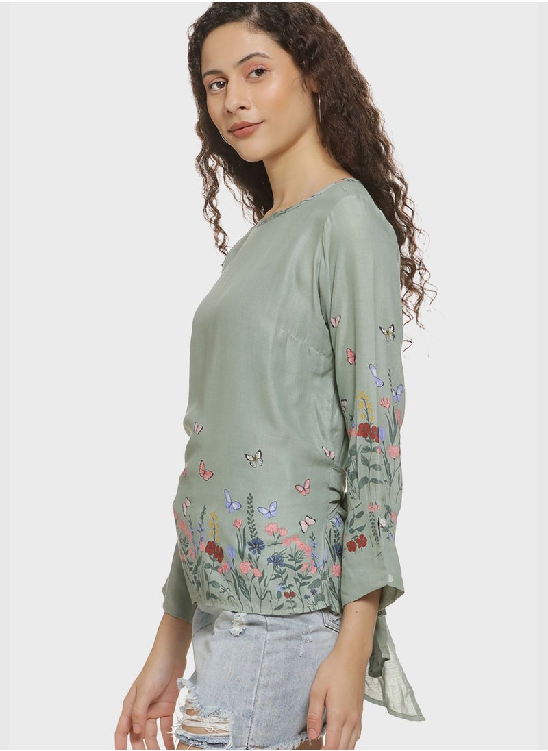 Floral Print Blouse