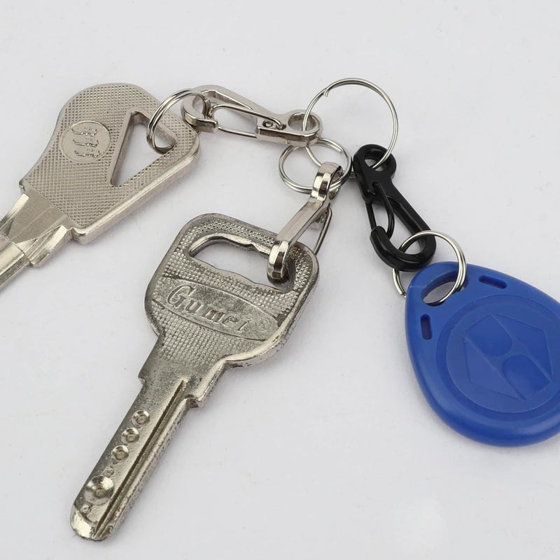 SWATOM Small Mini Carabiner Clip Tiny Spring Snap Hook Keychains Micro Carabiners for Paracord EDC Alloy Key Rings Outdoor Hiking Fishing Camping Backpack Accessories - Image 3