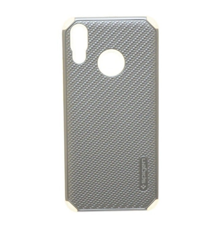 Spigen Silicone And Plastic Back Phone Protection Cover For Huawei Y9 2019 - Grey - Image 1