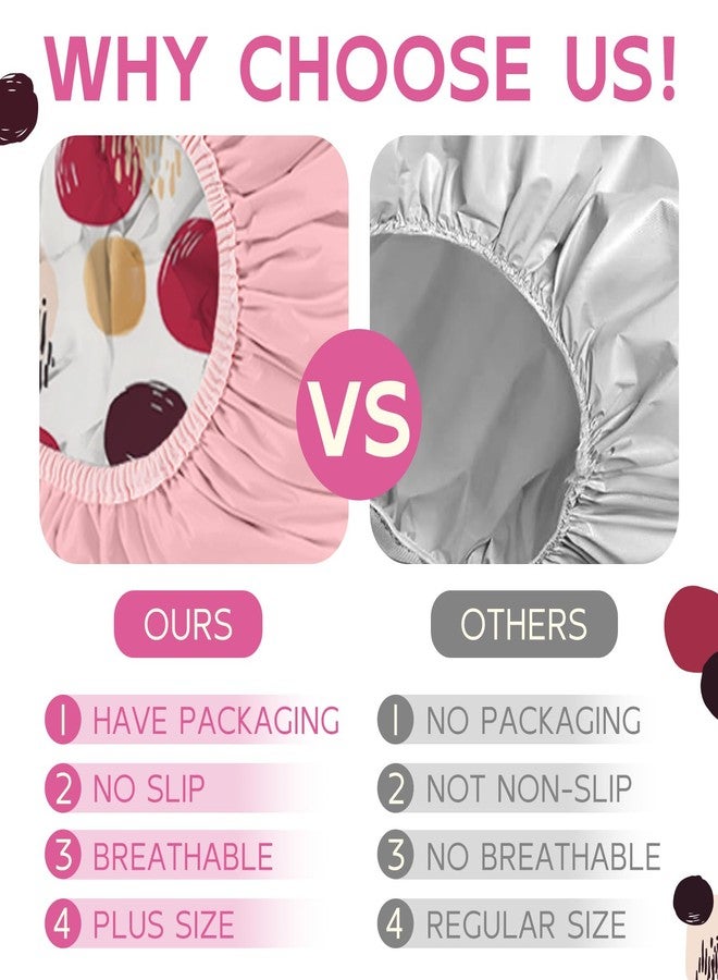 Years calm Waterproof Shower Cap for Women - Double-Layer Reusable Bath Cap with Elastic Band for Long/Short/Curly/Braids Hair, Washable & Travel-Friendly, Fit for Shower, Spa (Beige Shower Cap - Image 5