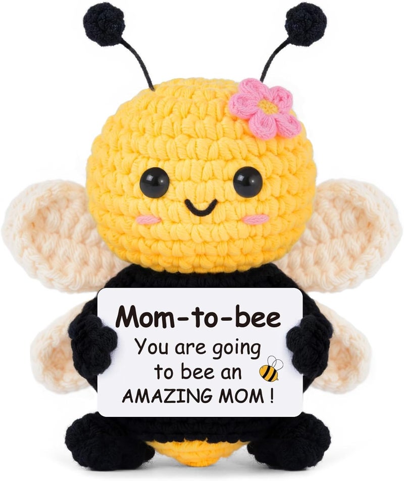 Gleevera Mom to Be Gifts, Pregnancy Gifts for Christmas to Expecting Mom, First Time Moms, Wife, Friend, Sister, Mommy to Be Gift, Gift for Pregnant Women, Cute Handmade Crochet Bee Support Present - Image 1