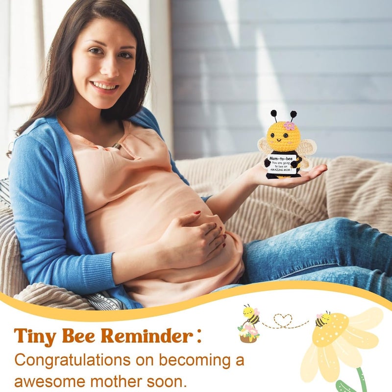 Gleevera Mom to Be Gifts, Pregnancy Gifts for Christmas to Expecting Mom, First Time Moms, Wife, Friend, Sister, Mommy to Be Gift, Gift for Pregnant Women, Cute Handmade Crochet Bee Support Present - Image 5