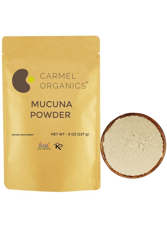 CARMEL ORGANICS CARMEL ORGANICS Mucuna Pruriens Natural (White) Seeds Powder 8 Ounce or 0.5 Lb/227 Grams | Non GMO | Kosher | Kapikachhu Powder | No Added Preservative  - Image 1