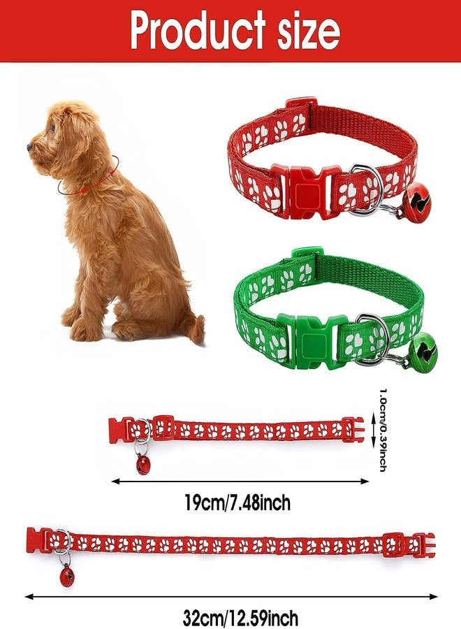 D&C PAWS Cat Collars Belt for Kitten with Bells Paw Print Nylon Made Adjustable Size Pet Safe Collars for Cats Rabbit (Random Color, Pack of 1 Pc) (Yellow) - Image 3