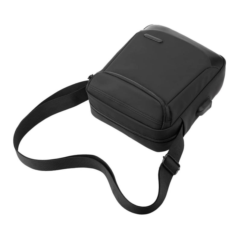 Men Casual Shoulder Bag Business Briefcase Storage Pouch Outdoor 25X21CM Black - Image 2
