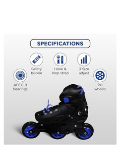 ENDLESS  Inline Adjustable Skates | Aluminium Chassis and 100 mm PU Three Wheels | With ABEC 9 Bearings  - Image 3