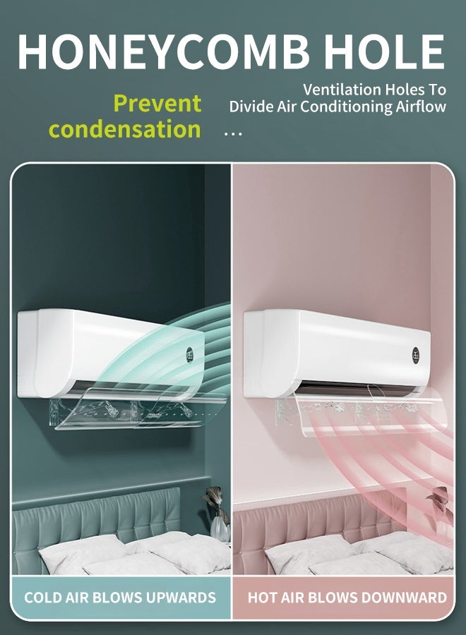 RESONIX AC Air Deflector Adjustable 50-102cm for Split Air Conditioner, Anti Direct Wind Shield 360° Rotatable No Drill Universal Air Flow Deflector - Image 4