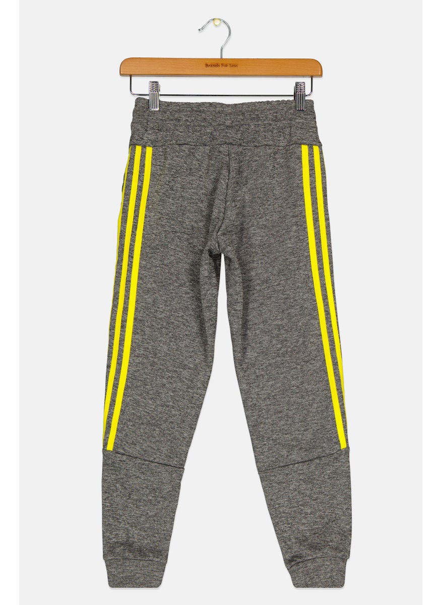 Adidas Kids Boy Sportswear Fit Brand Logo Outdoor Sweatpants, Grey  - Image 2
