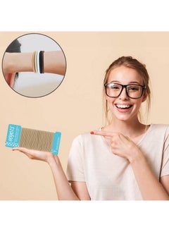 HOYOLS HOYOLS Blonde Ponytail Holders, No Metal Elastic Hair Ties, Braided Hair Bands Scrunchies for Girl Women Medium Hair 50 Count 4mm (Light Blonde)  - Image 4