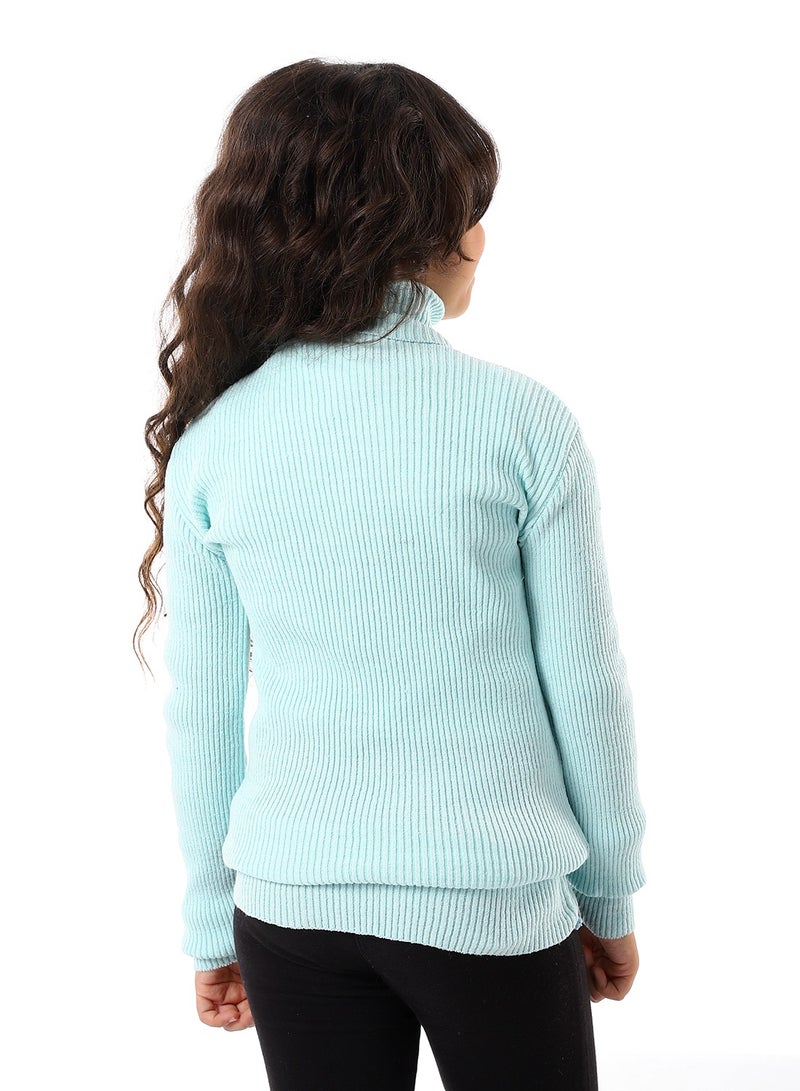 Caesar Girls Wool Pullover With High Neck  - Image 4