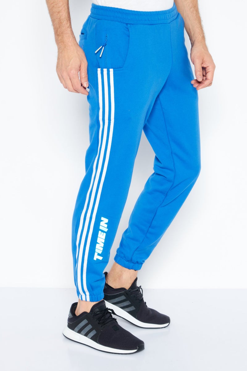 adidas Originals Men Sportswear Fit Brand Logo Training Sweatpants, Blue - Image 3