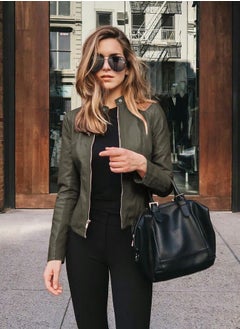Generic Autumn/Winter Women's Fashion Style PU Leather Jacket 