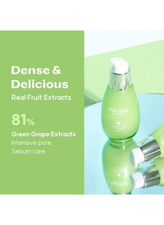 frudia WELCOS FRUDIA Green Grape Pore Control Serum | Pore Minimizer Serum w/GG Extract, Tannin Pore Complex & Anti Sebum P | Korean Skin Care Serum for Sensitive Skin | Hydrating Serum (1.68 fl oz)  - Image 3