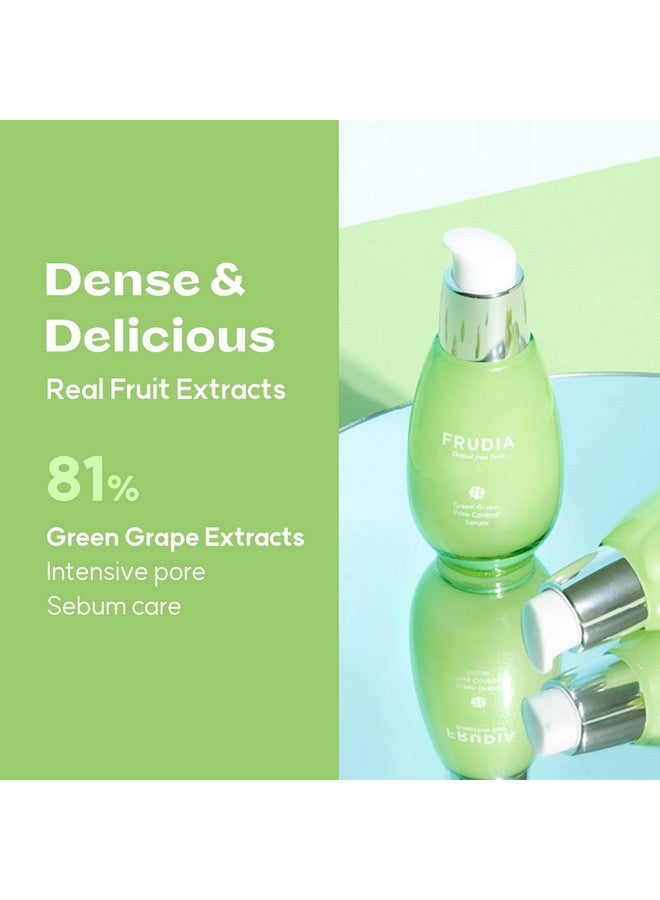 frudia WELCOS FRUDIA Green Grape Pore Control Serum | Pore Minimizer Serum w/GG Extract, Tannin Pore Complex & Anti Sebum P | Korean Skin Care Serum for Sensitive Skin | Hydrating Serum (1.68 fl oz) - Image 3