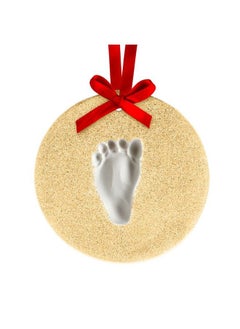 pearhead Lil Peach Baby'S Print Handprint Or Footprint Ornament Kit Newborn Handprint Or Footprint Keepsake Baby'S First Gold Glitter  - Image 1