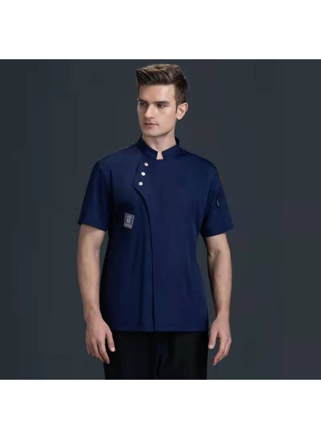NIBEMINENT Catering Cooking Coat Shirt Restaurant Kitchen Chef T-shirt Baker Work Uniform Hotel Clothes Cook Jacket Cafe Waiter Overalls  - Image 1