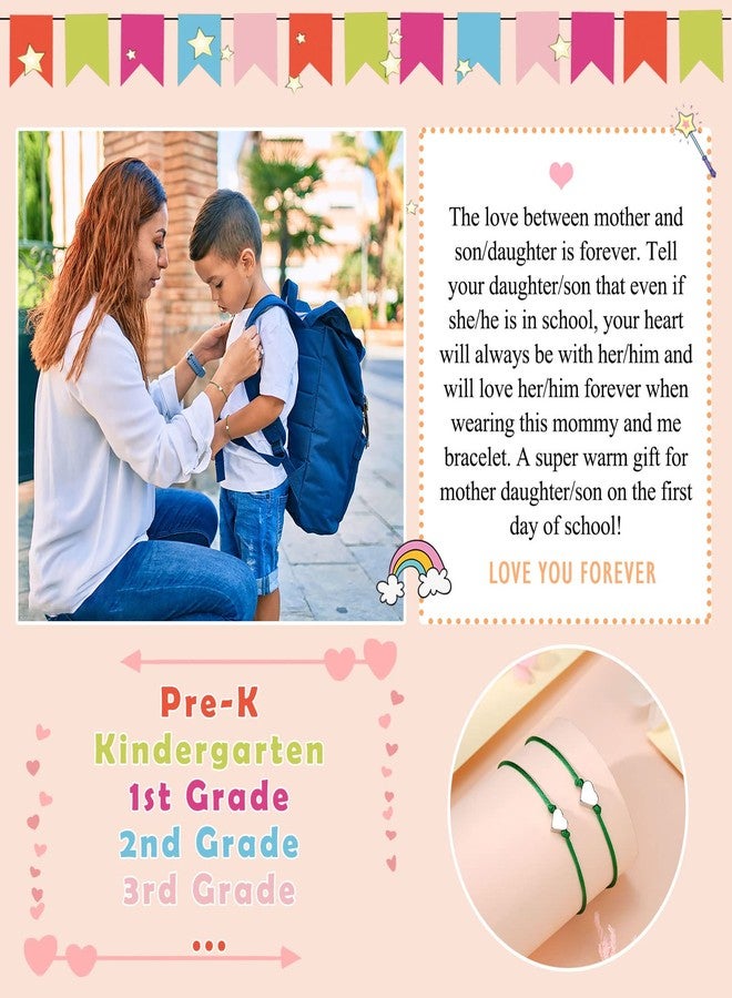 UNGENT THEM Back to School Gifts First Day of Kindergarten Pre k Preschool Bracelet Mommy and Me Mom and Daughter Second 1st 2nd 3rd 4th Grade Bracelets - Image 2