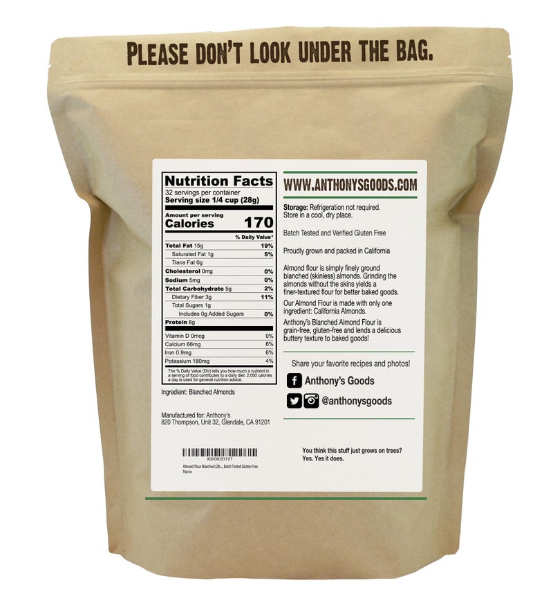Anthony's Blanched Almond Flour, 2 lb, Finely Ground, Gluten Free, Non GMO, Vegan, Keto Friendly - Image 2