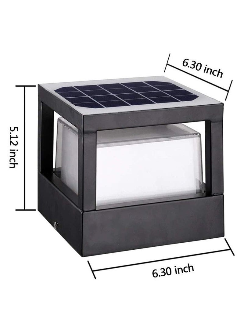 Shanny SHANNY Solar Post Cap Light Outdoor, Solar Pathway Light with Warmwhite 3000k,Auto on/off Solar LED Fence Light with 4000mAh battery, IP66 Waterproof solar Lights For Garden Wall Park Yard Garden Driveway  - Image 3