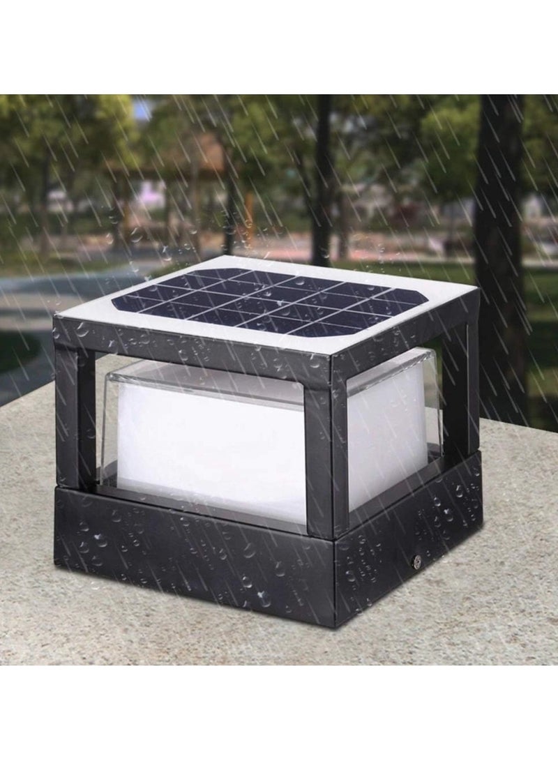 Shanny SHANNY Solar Post Cap Light Outdoor, Solar Pathway Light with Warmwhite 3000k,Auto on/off Solar LED Fence Light with 4000mAh battery, IP66 Waterproof solar Lights For Garden Wall Park Yard Garden Driveway  - Image 4
