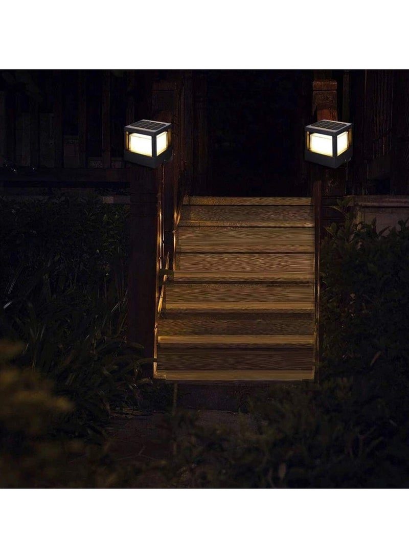 Shanny SHANNY Solar Post Cap Light Outdoor, Solar Pathway Light with Warmwhite 3000k,Auto on/off Solar LED Fence Light with 4000mAh battery, IP66 Waterproof solar Lights For Garden Wall Park Yard Garden Driveway  - Image 5