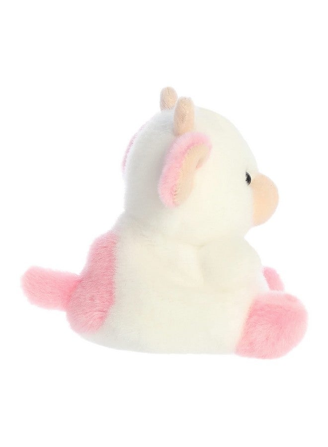 Aurora® Adorable Palm Pals™ Belle Strawberry Cow™ Stuffed Animal - Pocket-Sized Play - Collectable Fun - Pink 5 Inches - Image 3