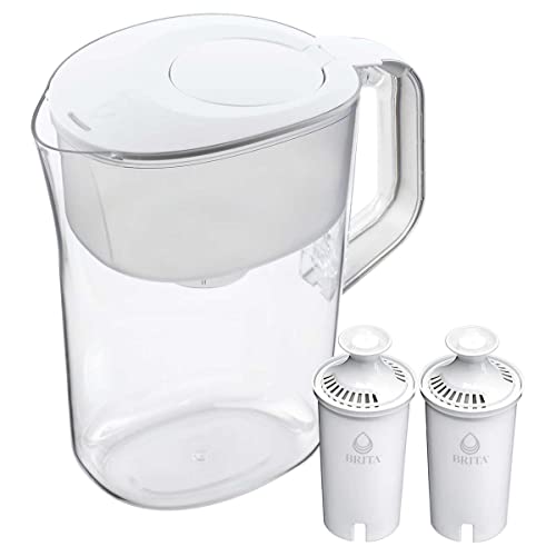 Brita Large 10 Cup Water Filter Pitcher with Smart Light Filter Reminder and 2 Standard Filtes, Made Without BPA, White (Packaging May Vary) (1512822) - Image 1