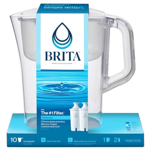 Brita Large 10 Cup Water Filter Pitcher with Smart Light Filter Reminder and 2 Standard Filtes, Made Without BPA, White (Packaging May Vary) (1512822) - Image 5