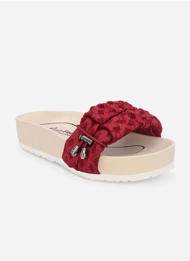 Fresh Feet Self Design Sara Orthopedic Sandals  - Image 3