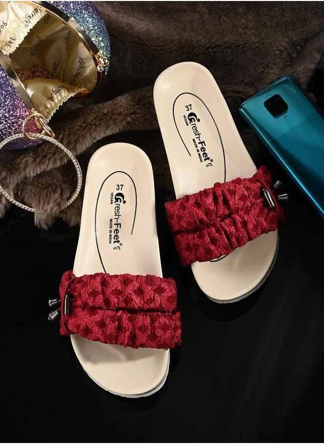 Fresh Feet Self Design Sara Orthopedic Sandals