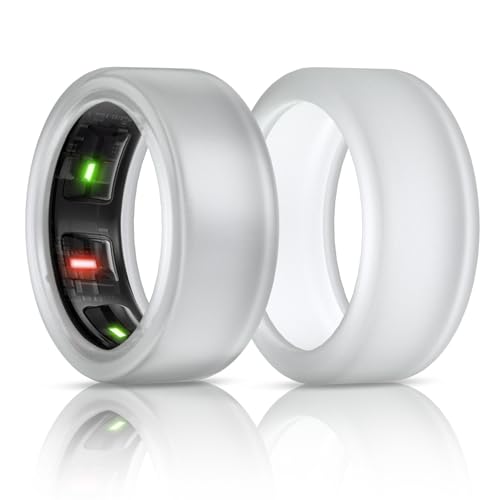 BandSmith Silicone Ring Cover Compatible with Oura Ring Protector, Elastic Case for Oura Ring Gen 4/3 Working Out - Patent Protected (Transparent+Transparent, S for 678910) - Image 1