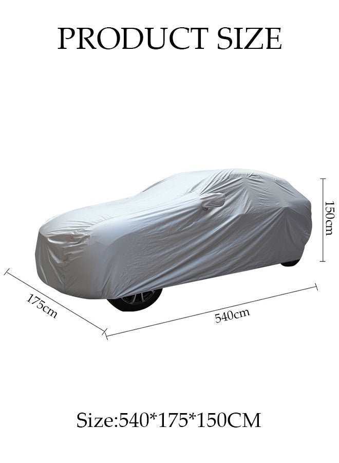 DUNISO Full Car Covers Sunscreen UV Protection Indoor Outdoor Sunscreen Heat Protection DustWind/Water/Weatherproof Anti-Uv Scratch-Resistant Sedan Universal Suit XL - Image 4