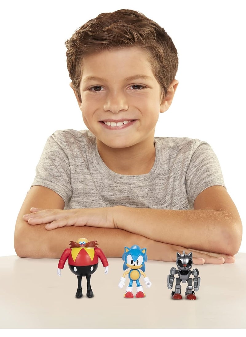 SONIC - Sonic The Hedgehog Dr. Eggman, Sonic and MechaSonic Action Figure - Image 1