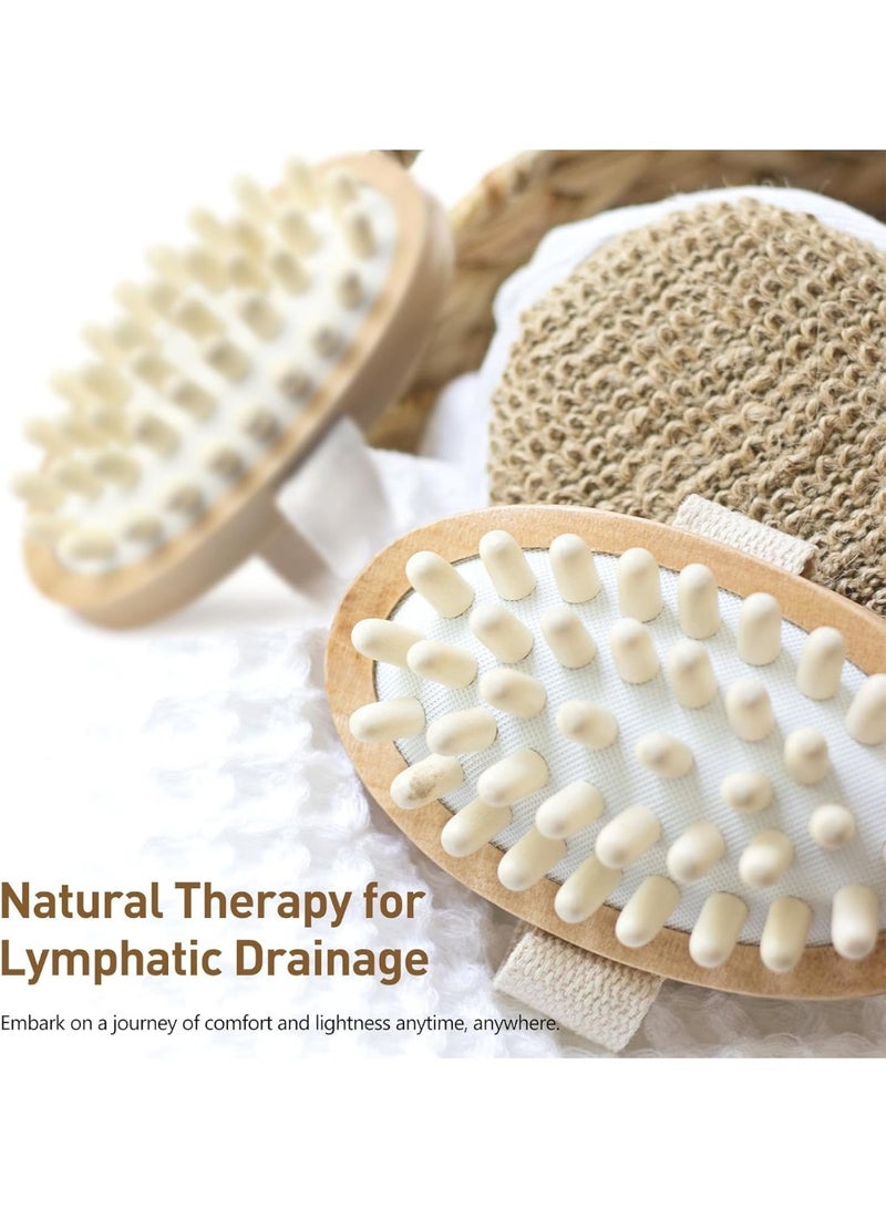 2 Pack   Cellulite Massager Wood Hand-Held Massager Body Brush Muscle Relax Sauna Spa Head Massage Brush - Image 5