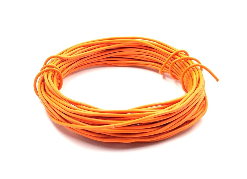 INVENTO 1mtr 20 AWG 05 sqmm 15A Tinned Copper PVC Wire Flexible Orange Cable 17mm Dia High Temperature for DIY - Image 1