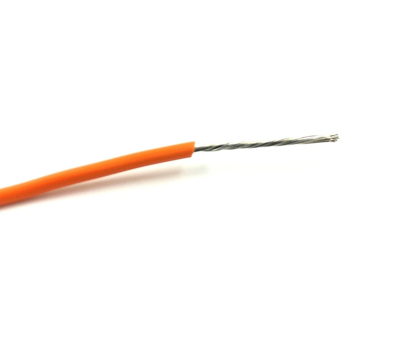 INVENTO 1mtr 20 AWG 05 sqmm 15A Tinned Copper PVC Wire Flexible Orange Cable 17mm Dia High Temperature for DIY - Image 3