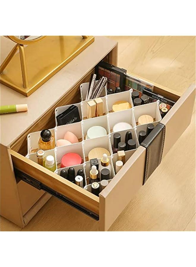 Drawer Dividers Organizers, Plastic Underwear and Sock Separator, Honeycomb Legging Belt Scarf Organizer (Set of 2 White) - Image 4