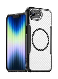 Compatible with iPhon16e MagSafe Carbon Fiber Magnetic Thickened Matte Dropproof Wireless Charger, compatible with iPhon16e Black