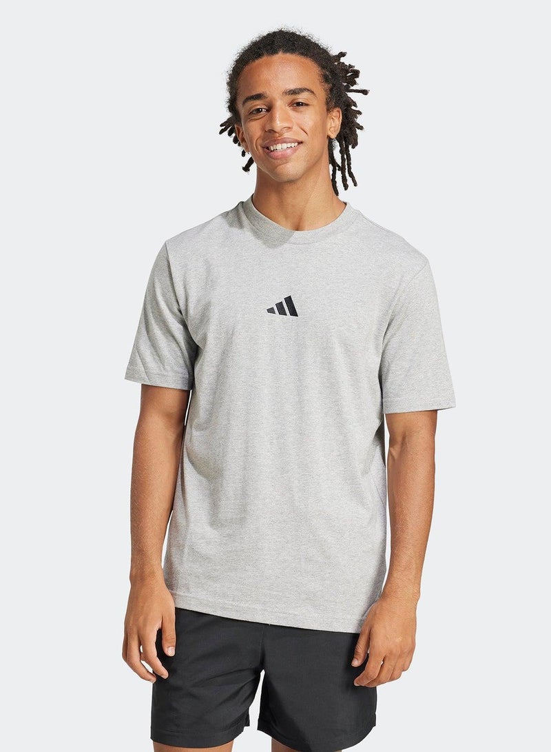 Adidas Essentials Small Logo Single Jersey Tee - Image 1