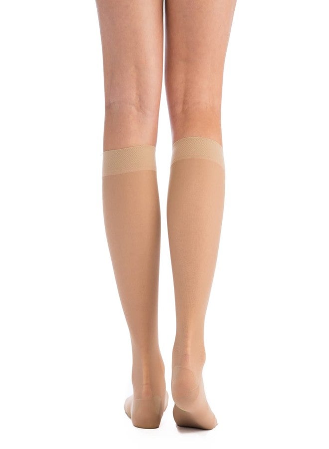 EvoNation Women’s Knee-High Graduated Compression Socks, 15-20 mmHg - Moderate Pressure Sheer Socks, Support Stockings Hose - Image 2