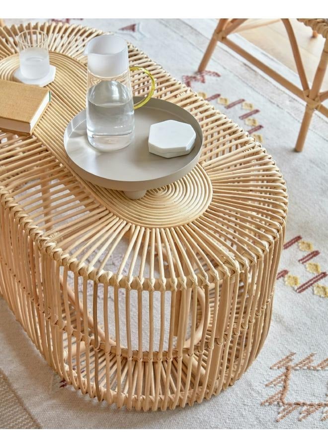 لوفت LAEL، طاولة قهوة، بيضاوية، D110X60CMS، طبيعية، راتان-IT0018FN46 - Image 2