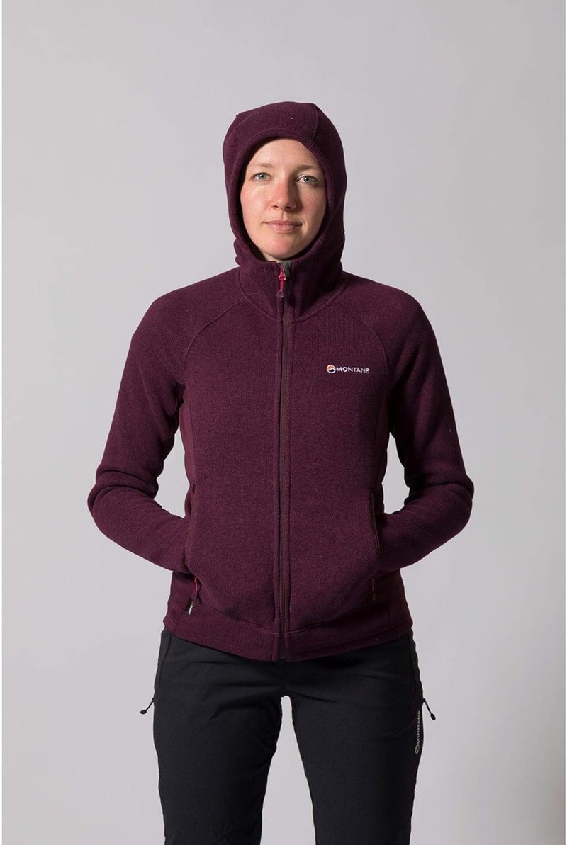 Montane Women's Neutron Hoodie - Lightweight Fleece Jacket in Saskatoon Berry - Image 5